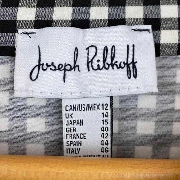 Joseph Ribkoff Checkered 3-Button Cropped Sleeve Jacket Top - Picture 5 of 6